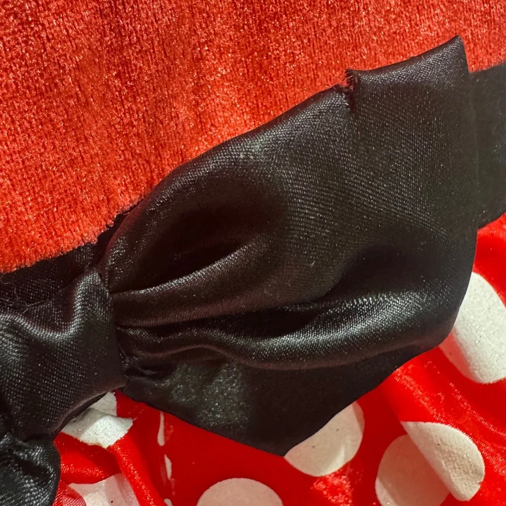 Disney Minnie Mouse Girls Dress Costume Red Polka‎ Dot Bow Halloween